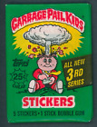 1986 Garbage Pail Kids 3rd Series Os3 Not 3 1 Unopened Wax Pack Sealed  25 Price