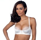 Affinitas Parfait Tamara Half Lace Shiny Satin Light Padded Balconette Bra 5921