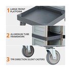 Commercial Janitorial Cart With Cabinet  3-ply Multi-purpose Engineered Plast   