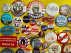 100 Diff Presidential Political Cause Campaign Pinbacks Pins Buttons 1940s   Lot