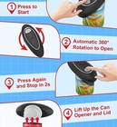 One Touch Electric Can Opener Fits All Size Can With Smooth Edge  Hands Free Bat