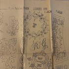Rare Antique French Embroidery Pattern Sheet     Cendrillon Journal  february1858 