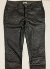 New Xhilaration Woman   s Coated Black Denim Skinny Pants Sz 1