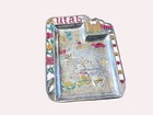 Vtg Utah Souvenir Metal Trinket Dish ashtray 1950s 3 5 x4 5  W State Landmarks