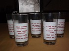 Vintage  Bar 5 Novelty Funny Sayings Drink Glasses