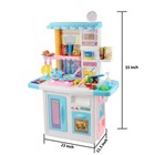 Kid Large Kitchen Food Cooking Toy Playset With Sound   Light For Christmas Gift