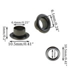Dgzzi 200 Sets Black Metal Eyelets Grommets With Washers For Luggage    