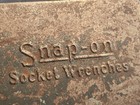 Vintage Snap-on Socket Wrenches Empty Metal Box Case Grey