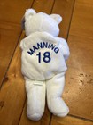 Salvino s Bammers Peyton Manning 18 White Plush Beanie Bear Colts Nfl Lic Tags
