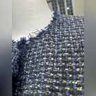 Banana Republic Nwt Tweed Jacket Size 10 Black Gold Metallic Lurex Fringe