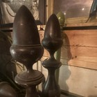 Antique Victorian Wood Bed Frame Full Size Brown Headboard Original 1850-1899