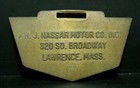 Ford Logo H J Nassar Motor Company Mass Truck Advertising Promo Brass Watch Fob