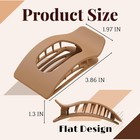 8 Pack Flat Hair Clips For Women     Large Matte Rectangle No-slip Claw Clips