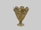Antique Turkish Ottoman Filigree Silver -gilt Zarf Coffee Cup Holder Islamic 19c