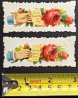 Victorian Die-cut Scrap Friendship Roses Hand Holding Cards Antique Ephemera