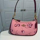 For Valentine s Day Good Gift Coach Teri Shoulder Bag With Cherry Print Discount