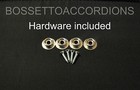 Accordion Back Pad Black Nylon Bellows Protector Assorted Sizes W  Black Rivets