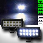 7  36w 12x Cree Led Light Bar Spot Beam Offroad Driving Work Fog Lamps Pair New
