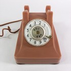 Vtg 1950s Western Electric 302 Rose Color Rotary Desk Phone Thermoplastic Works