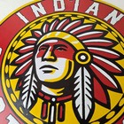 Vintage Indian Porcelain Sign - Chief Headdress Motorcycle Logo Sign