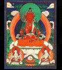 Antique Amitabha Thangka- Tibetan Buddhism Buryatia Mongolian Hand Painted 1800s