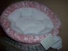 Shabby Chic Rachel Ashwell New Pink Floral Reversible Pet Bed Farmhouse