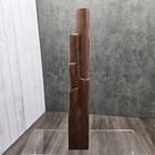 Vintage Hand Carved Wood Bamboo Sculpture Asian Inspired Natural Wood Decor