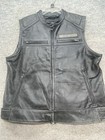 Harley Davidson Vest Mens Xl Extra Large Passing Link Leather Motorcycle Zip