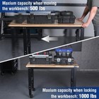 Workpro 48  Adjustable Workbench 2pc 16x32  Metal Pegboard 1000lbs Load Capacity