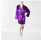 Vintage 90s Victoria s Secret Robe Womens Osfm Purple Satin Gold Label Kimono