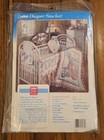 Carter s 100  Cotton Crib Baby Diaper Stacker Bears Pastel Trim New Package Nos