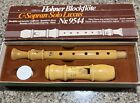 Hohner Blockflote C-sopran Solo Luxus Nr  9544 Maple Wood Flute Recorder 2-piece