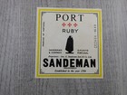 Port Ruby Sandeman Sons   Co Portugal Vintage Label Winery Breweriana