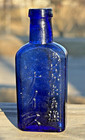 Rare Hawaii Territory Cobalt Blue Bottle Machida Hilo Japanese Red Hair Dye 1899