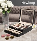 Newloop 20-slot Sunglass Organizer  Eyeglass Display Case For Men Women
