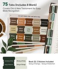 Bible Tabs For Women And Men  Earthy Theme  75 Large Print   1    