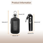 Car Key Fob Case Genuine Leather Rfid Smart Key Chain Keychain Holder Black