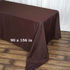 Chocolate Brown Polyester 90x156  Rectangle Tablecloths Wedding Party Home