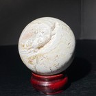 152g  Natural Polished Mexico Banded Agate Stone Sphere Ball Healing Gift
