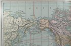 Vintage 1900 World Map 22 x14  Old Antique Original North America Africa Asia