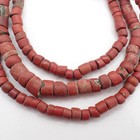 32  Strand Venetian Green Heart Glass Trade Beads Old Tribal African Collection