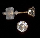 New 14k Solid Yellow Gold 4mm Round Clear Crystal Cz Solitaire Stud Earrings Ul
