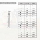 150 Pcs 304 Stainless Steel Cotter Pins Assortment Kit  15 Sizes Split Pin Faste