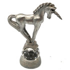 Vintage Unicorn Figurine Spoontiques Pewter Crystal Ball 1982 Rare