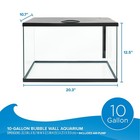 Top Fin Led Bubble Wall Aquarium Kit - Fish Tank Starter Kit -  10 Gallon