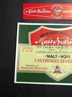 Anheuser Busch Malt Nutrine Prohibition Not Irtp Beer Labei  St Louis Mo C1920s