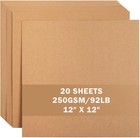20 Sheets Brown Kraft Cardstock 12  X 12  Card Stock 250gsm 92lb Thick Constr   