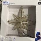 Ge Capiz Style Star Tree Top Lighted Incandescent Clear - 16 Lights  10 Inch Nib