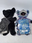 Grateful Dead Beanie Bear Lot 2 Limited Edition Liquid Blue Black Peter Poppa