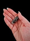 Tibetan 100   Agate 3 Eyes Dzi Bead   a21 
